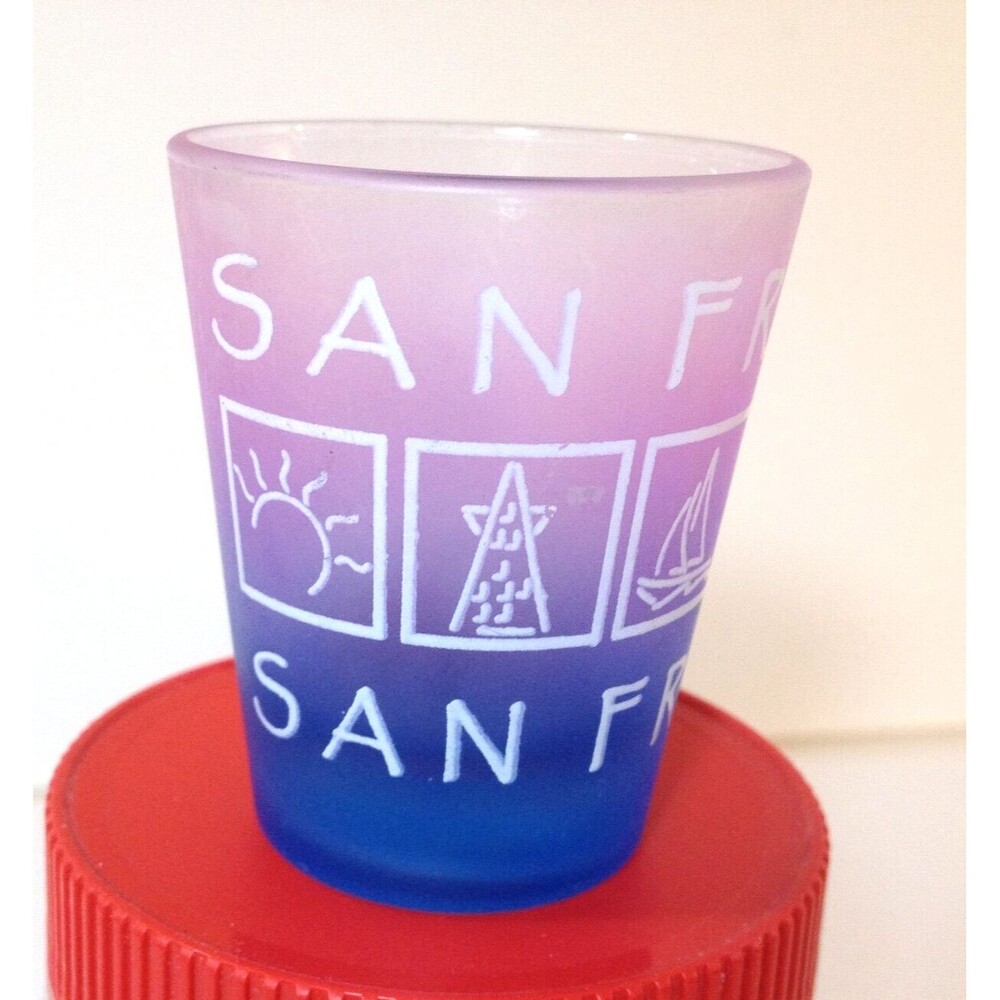 Vintage San Francisco Souvenir Shot Glass Smoked Unique